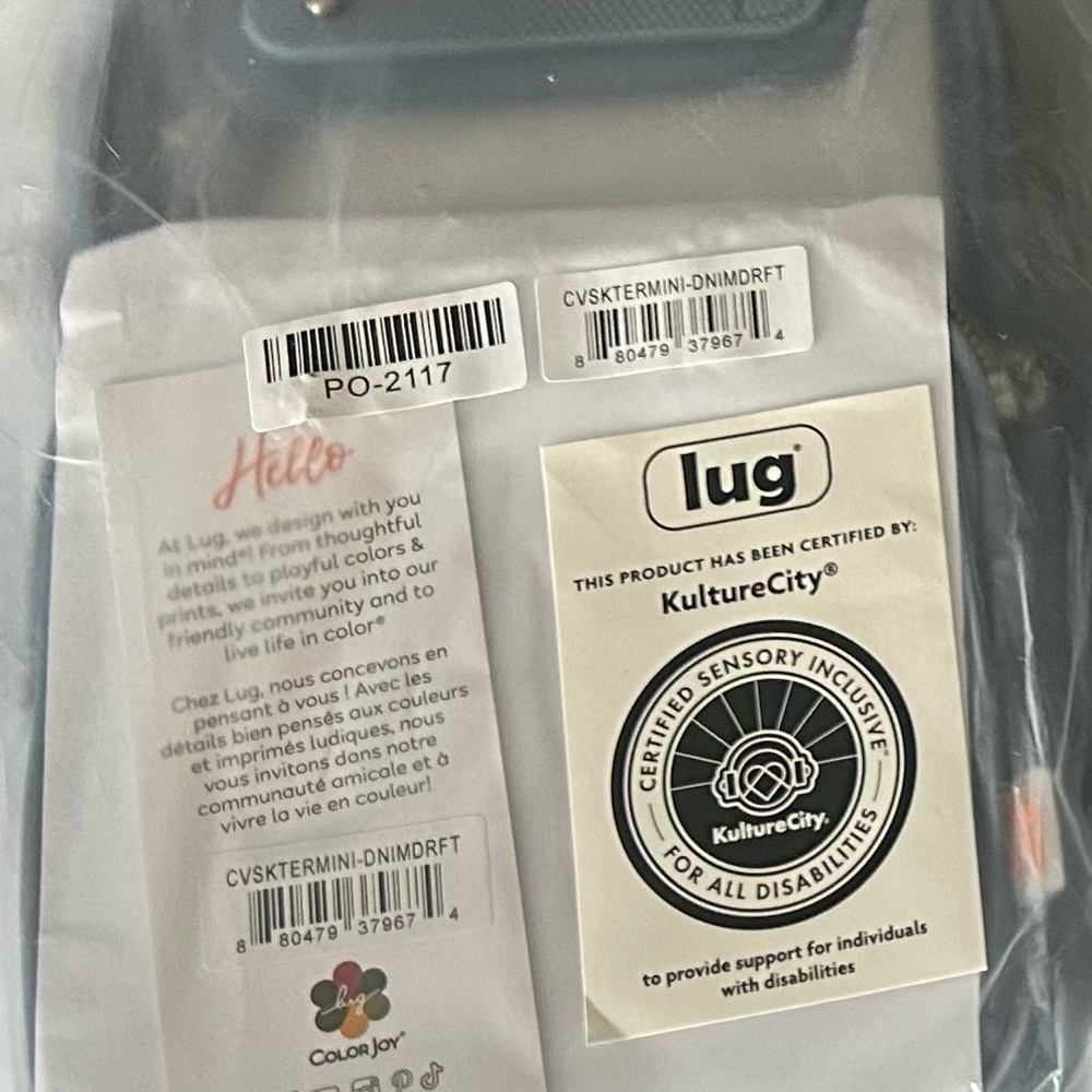 Lug Skeeter Mini Clear-view Denim Drift NWT - Picture 2 of 3
